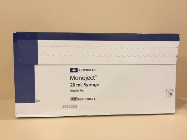 Syringe 20 ml, box of 50