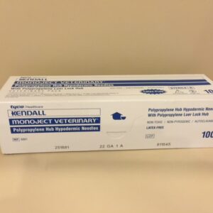 Needles 22 g 1 inch, box of 100